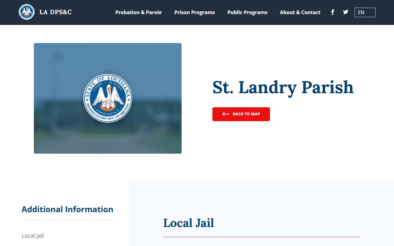 St. Landry Parish arrest records DPS and Corrections local contact page