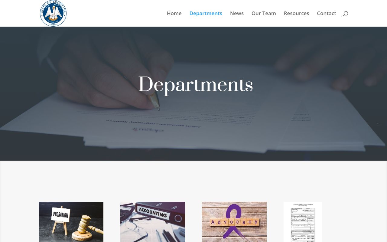 St. Landry Parish criminal court records District Attorney departments screenshot