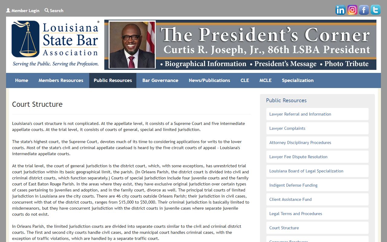 St. Landry Parish District Court Louisiana court structure