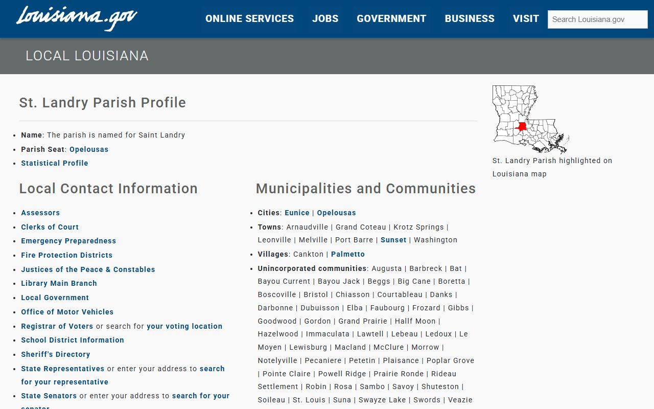 St. Landry Parish marriage and divorce records Louisiana local page